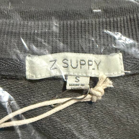 Z Supply Long Sleeve Dress Small Gray Henley Ruffle Modest Minimalist Casual NWT - Picture 5 of 7